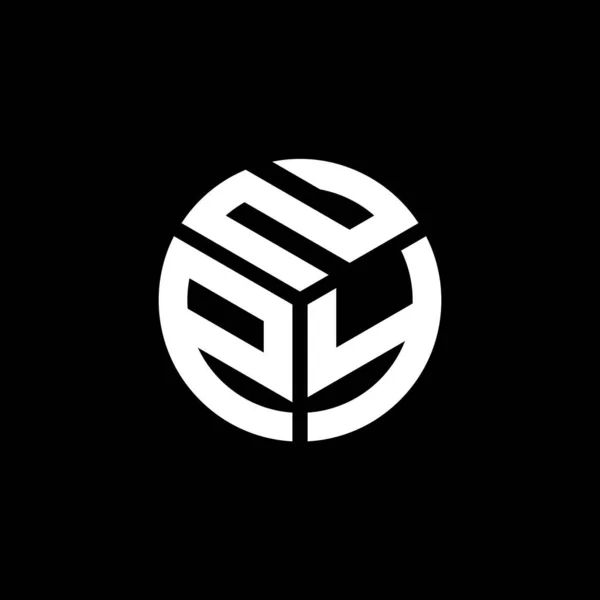 Npy Letter Logo Design Black Background Npy Creative Initials Letter — Stock Vector