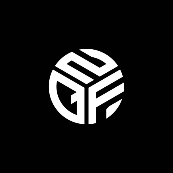 Projekt Logo Litery Nqf Czarnym Tle Nqf Twórcze Inicjały Koncepcja — Wektor stockowy