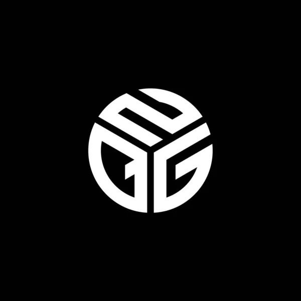 Diseño Del Logotipo Letra Nqg Sobre Fondo Negro Nqg Iniciales — Archivo Imágenes Vectoriales