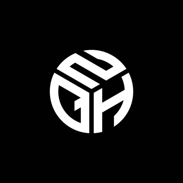 Дизайн Логотипа Nqh Чёрном Фоне Концепция Логотипа Инициалами Nqh Дизайн — стоковый вектор