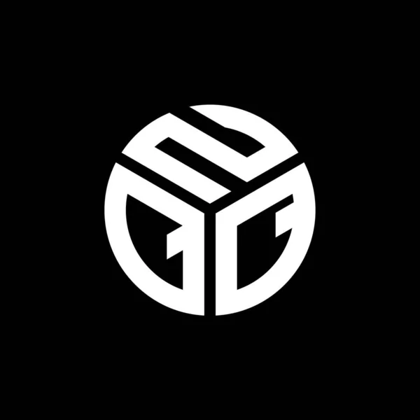 黒を基調としたNqqの文字ロゴデザイン Nqqの創造的なイニシャルレターロゴコンセプト Nqqの文字デザイン — ストックベクタ