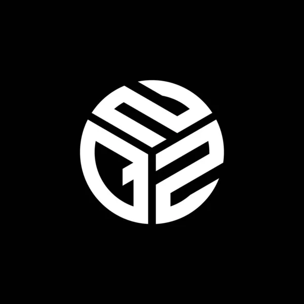 Logo Della Lettera Nqz Sfondo Nero Nqz Creativo Iniziali Lettera — Vettoriale Stock