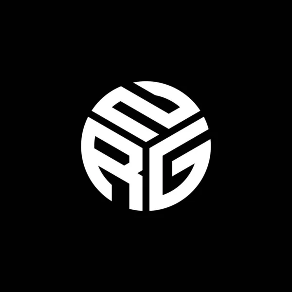 Σχεδιασμός Λογότυπου Γράμματα Nrg Μαύρο Φόντο Nrg Δημιουργική Αρχικά Γράμμα — Διανυσματικό Αρχείο