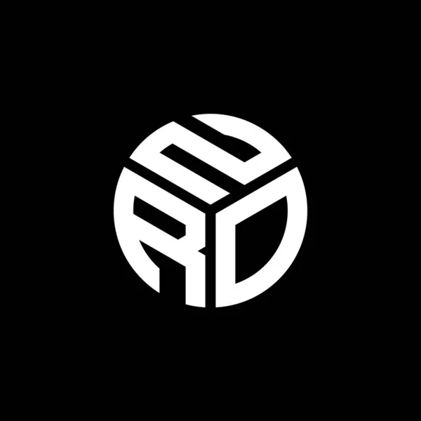 Nro Logo Ontwerp Zwarte Achtergrond Nro Creatieve Initialen Letter Logo — Stockvector