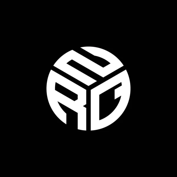 Nrq Logo Ontwerp Zwarte Achtergrond Nrq Creatieve Initialen Letter Logo — Stockvector