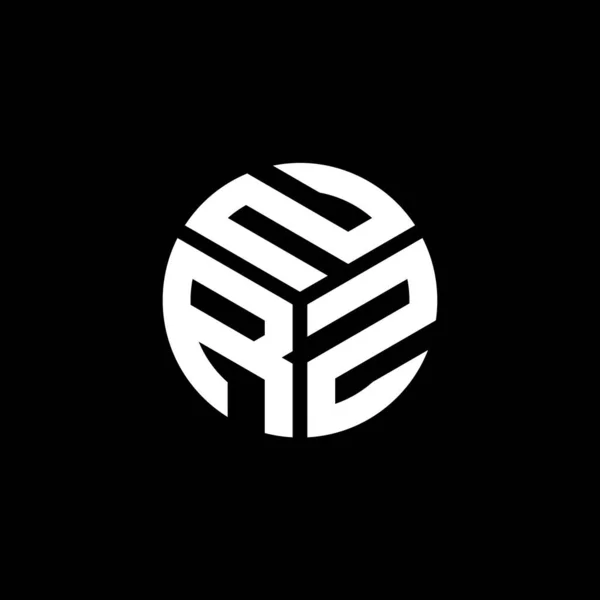 Nrz Letter Logo Design Auf Schwarzem Hintergrund Nrz Kreative Initialen — Stockvektor