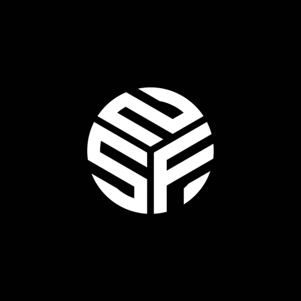 Nsg Design Logotipo Carta Fundo Preto Nsg Iniciais Criativas Conceito — Vetor de Stock