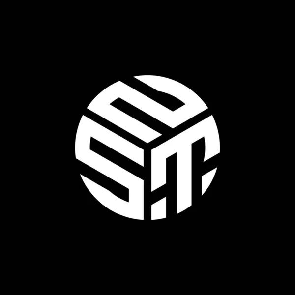 Design Logotipo Letra Nst Fundo Preto Nst Iniciais Criativas Conceito — Vetor de Stock