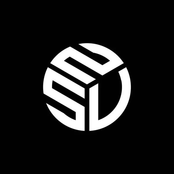 Siyah Arka Planda Nsv Harf Logosu Tasarımı Nsv Yaratıcı Harflerin — Stok Vektör