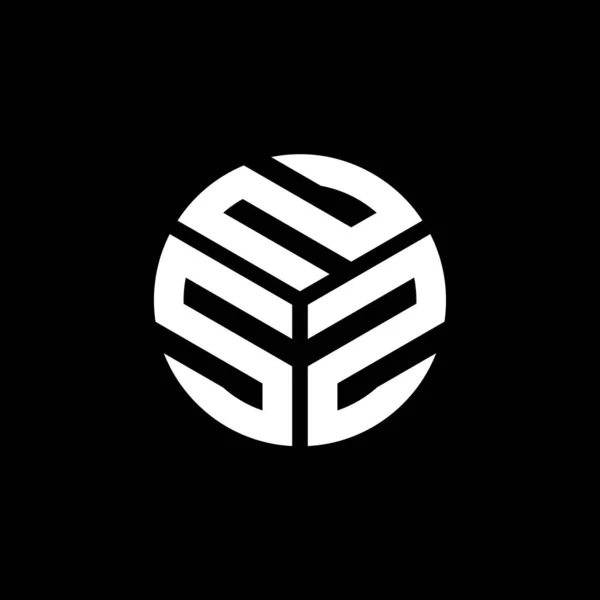 Logo Della Lettera Nsz Sfondo Nero Nsz Creativo Iniziali Lettera — Vettoriale Stock
