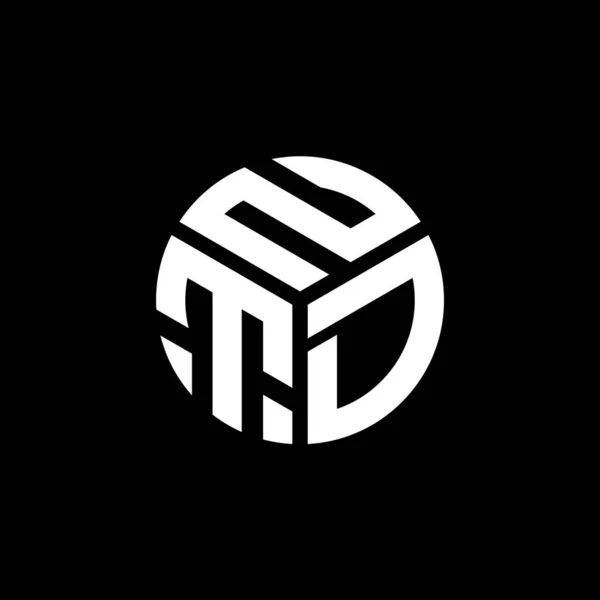 Ntd Дизайн Логотипу Літер Чорному Тлі Творчі Ініціали Ntd Мають — стоковий вектор