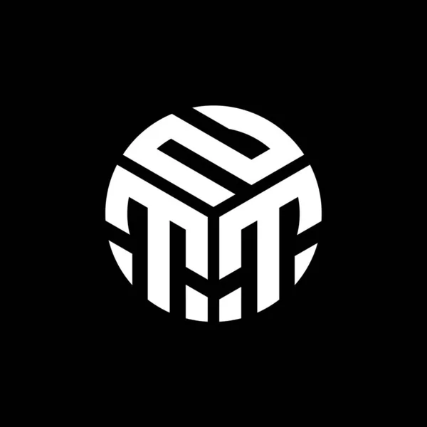 Projekt Logo Litery Ntt Czarnym Tle Ntt Twórcze Inicjały Koncepcja — Wektor stockowy
