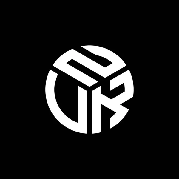 Σχεδιασμός Λογότυπου Γραμμάτων Nuk Μαύρο Φόντο Έννοια Λογοτύπου Δημιουργικών Αρχικών — Διανυσματικό Αρχείο