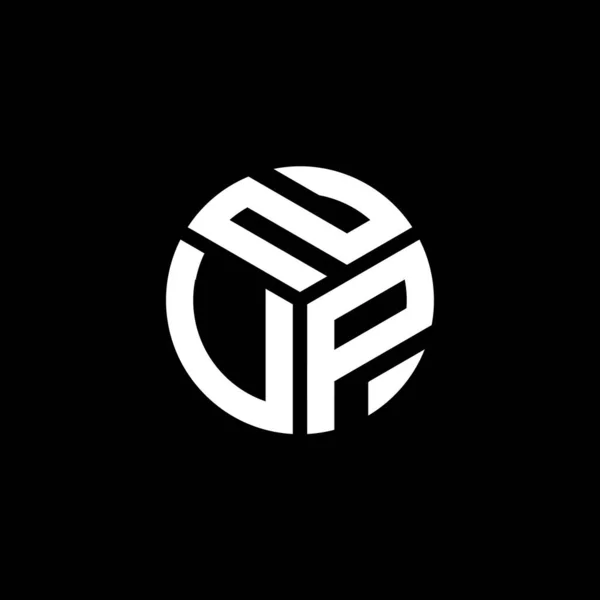 Nup Дизайн Логотипу Літер Чорному Тлі Творчі Ініціали Nup Мають — стоковий вектор