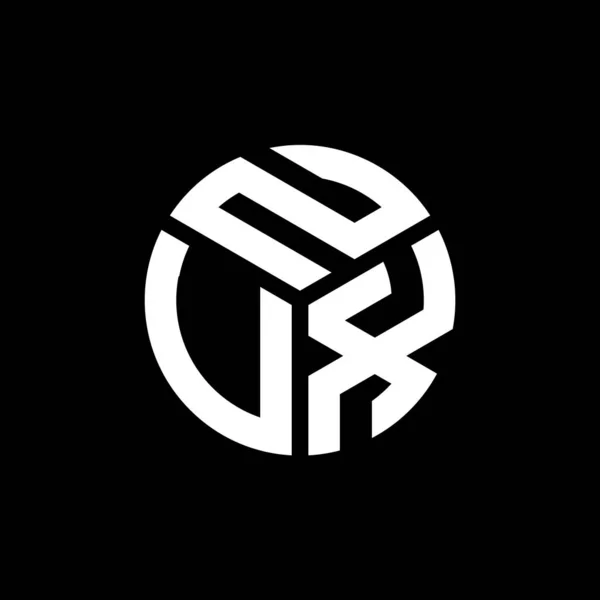 Nux Дизайн Логотипу Літер Чорному Тлі Творчі Ініціали Nux Мають — стоковий вектор