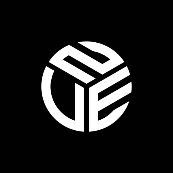 Siyah Arkaplanda Nve Harf Logosu Tasarımı Nve Yaratıcı Harfler Logosu — Stok Vektör