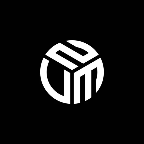 Logo Della Lettera Nvm Sfondo Nero Concetto Logo Lettera Iniziali — Vettoriale Stock