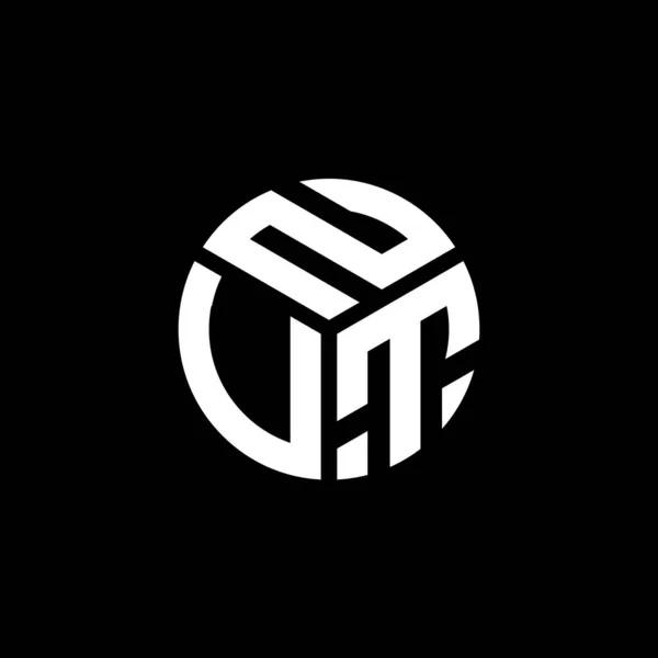 Σχεδιασμός Λογότυπου Γραμμάτων Nvt Μαύρο Φόντο Nvt Δημιουργική Αρχικά Γράμμα — Διανυσματικό Αρχείο