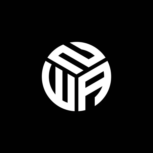 Projekt Logo Litery Nwa Czarnym Tle Nwa Twórcze Inicjały Koncepcja — Wektor stockowy