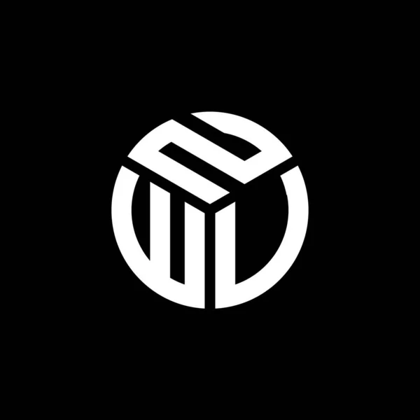 Nwu Letter Logo Design Black Background Nwu Creative Initials Letter — Stock Vector