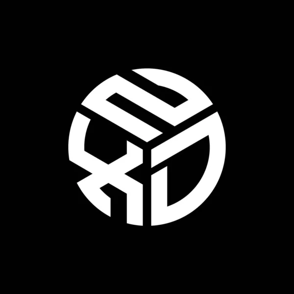 ブラックを基調としたNxdレターロゴデザイン Nxdクリエイティブイニシャルレターロゴコンセプト Nxd文字デザイン — ストックベクタ