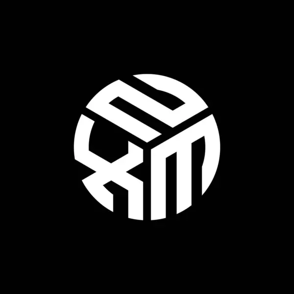 Projekt Logo Litery Nxm Czarnym Tle Nxm Twórcze Inicjały Koncepcja — Wektor stockowy