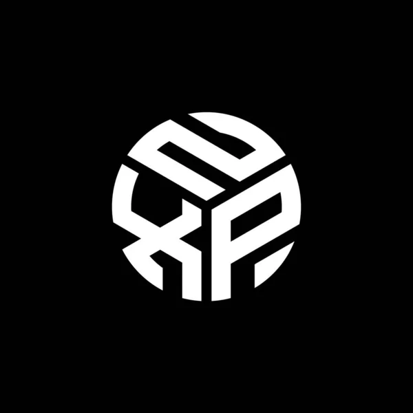 Nxp Letter Logo Design Auf Schwarzem Hintergrund Nxp Kreative Initialen — Stockvektor