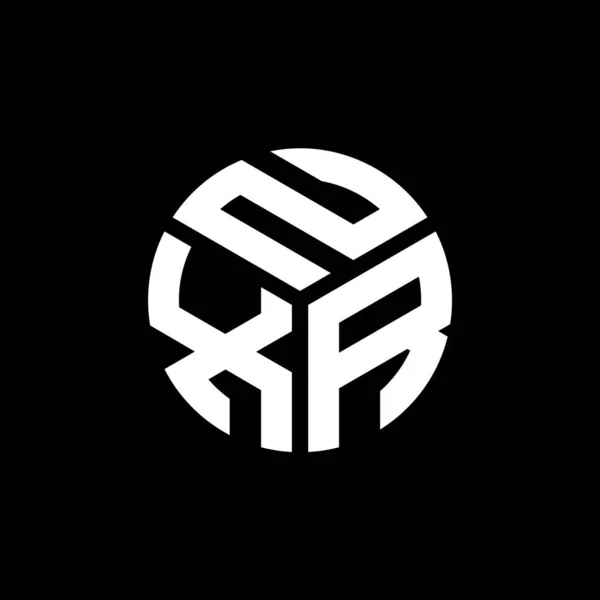 黒を基調としたNxrレターロゴデザイン Nxrクリエイティブイニシャルレターロゴコンセプト Nxrレターデザイン — ストックベクタ