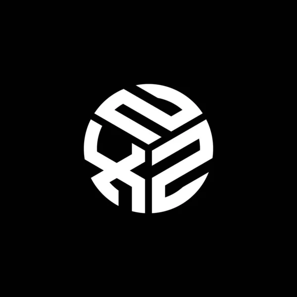 Nxz Logo Ontwerp Zwarte Achtergrond Nxz Creatieve Initialen Letter Logo — Stockvector
