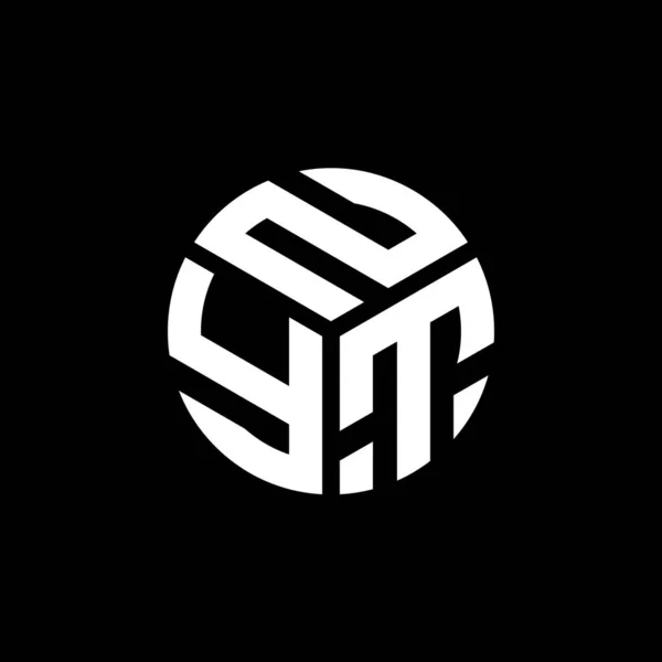 Nyt Letter Logo Design Black Background Nyt Creative Initials Letter — Stock Vector