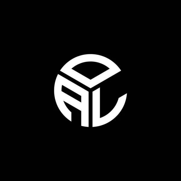 Projekt Logo Litery Oal Czarnym Tle Oal Twórcze Inicjały Koncepcja — Wektor stockowy
