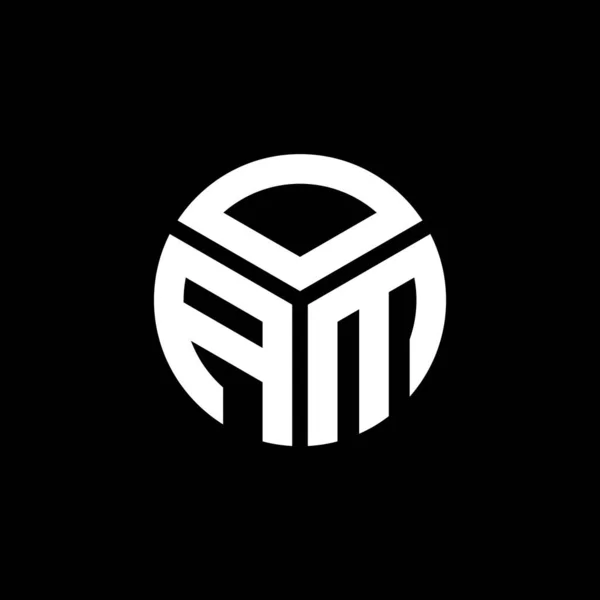 Projekt Logo Litery Oam Czarnym Tle Oam Twórcze Inicjały Koncepcja — Wektor stockowy