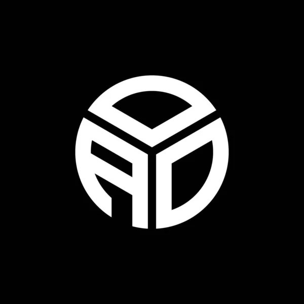 Oao Logo Ontwerp Zwarte Achtergrond Oao Creatieve Initialen Letter Logo — Stockvector