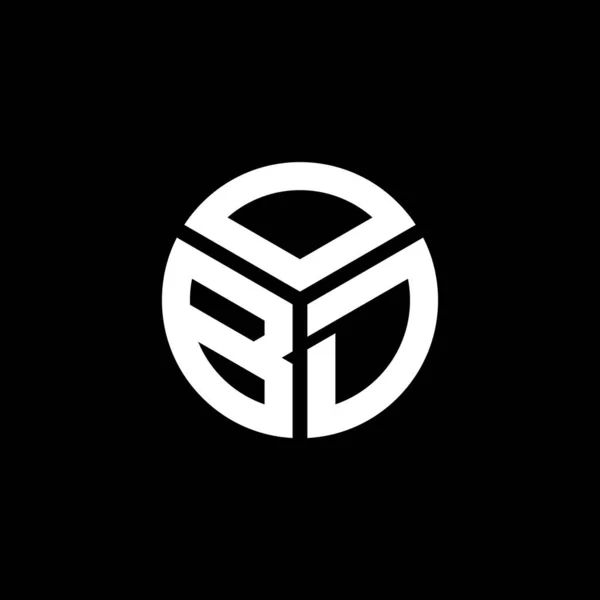 Obd Letter Logo Design Auf Schwarzem Hintergrund Obd Kreative Initialen — Stockvektor