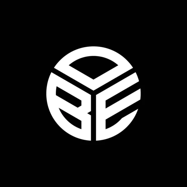 Obe Letter Logo Design Black Background Obe Creative Initials Letter — Stock Vector