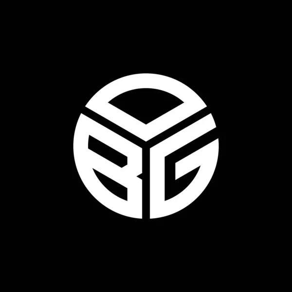 Projekt Logo Litery Obg Czarnym Tle Kreatywne Inicjały Obg Koncepcja — Wektor stockowy
