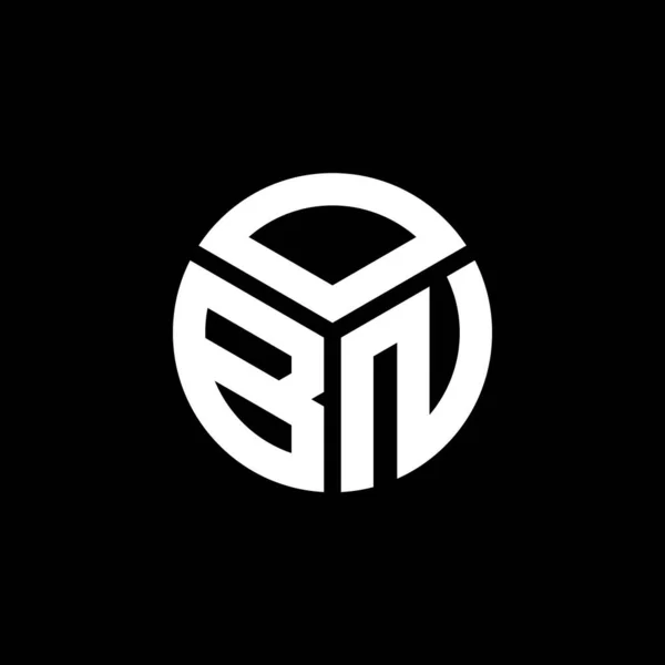 Obn Letter Logo Design Black Background Obn Creative Initials Letter — Stock Vector