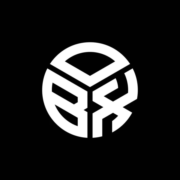 Obx Lettre Logo Conception Sur Fond Noir Obx Initiales Créatives — Image vectorielle