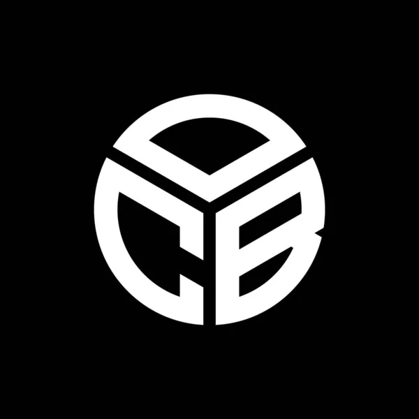 Дизайн Логотипа Окб Чёрном Фоне Концепция Логотипа Креативными Инициалами Окб — стоковый вектор