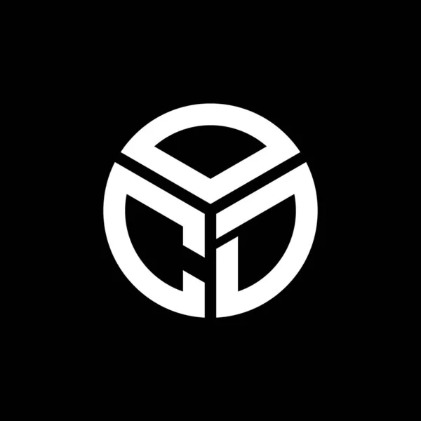 Projekt Logo Litery Ocd Czarnym Tle Ocd Twórcze Inicjały Litera — Wektor stockowy