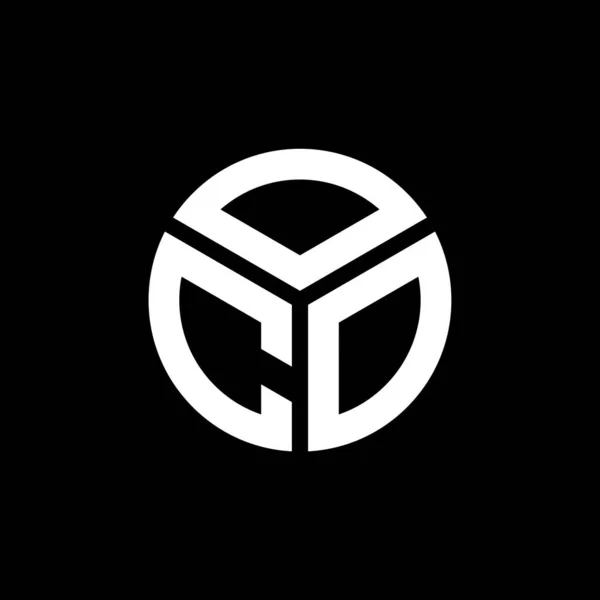 Σχεδιασμός Λογότυπου Επιστολής Oco Μαύρο Φόντο Δημιουργικά Αρχικά Oco Έννοια — Διανυσματικό Αρχείο