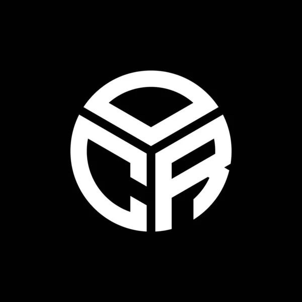 Ocr Lettre Logo Design Sur Fond Noir Ocr Initiales Créatives — Image vectorielle