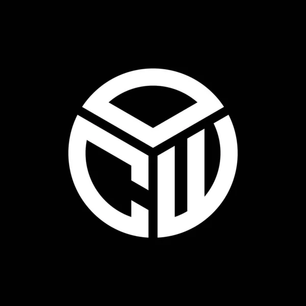 Дизайн Логотипа Ocw Чёрном Фоне Концепция Логотипа Ocw Creative Initials — стоковый вектор