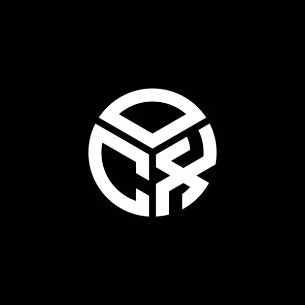 Ocx Lettre Logo Design Sur Fond Noir Ocx Initiales Créatives — Image vectorielle