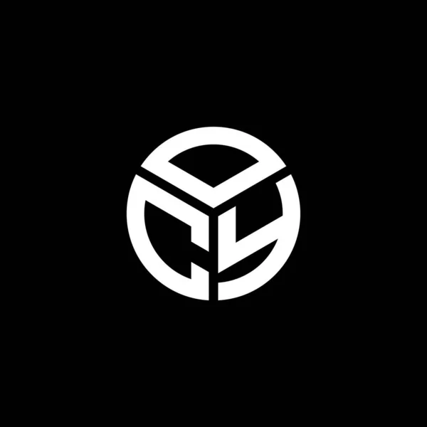 Projekt Logo Litery Ocy Czarnym Tle Ocy Twórcze Inicjały Koncepcja — Wektor stockowy