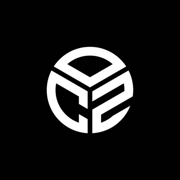 Projekt Logo Litery Ocz Czarnym Tle Ocz Twórcze Inicjały Koncepcja — Wektor stockowy