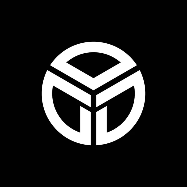 Odd Lettre Logo Design Sur Fond Noir Odd Initiales Créatives — Image vectorielle