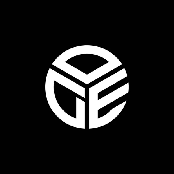Diseño Del Logotipo Letra Ode Sobre Fondo Negro Ode Iniciales — Archivo Imágenes Vectoriales