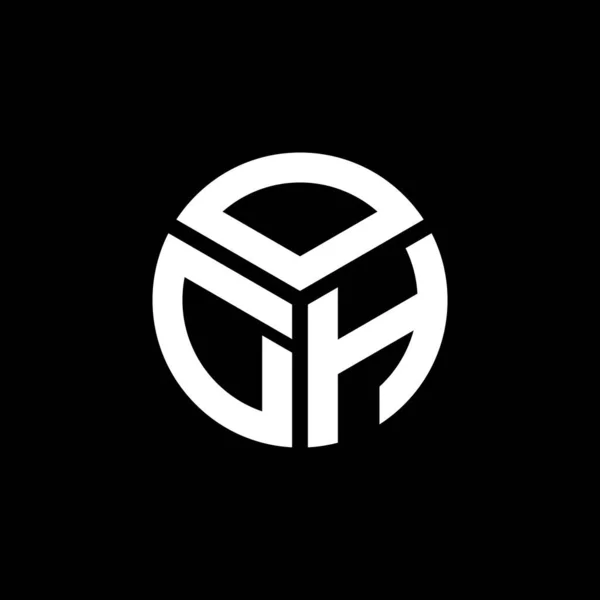 Odh Lettre Logo Design Sur Fond Noir Odh Initiales Créatives — Image vectorielle