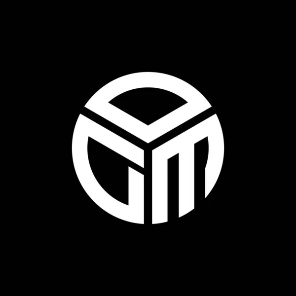 Odm Logo Ontwerp Zwarte Achtergrond Odm Creatieve Initialen Letter Logo — Stockvector